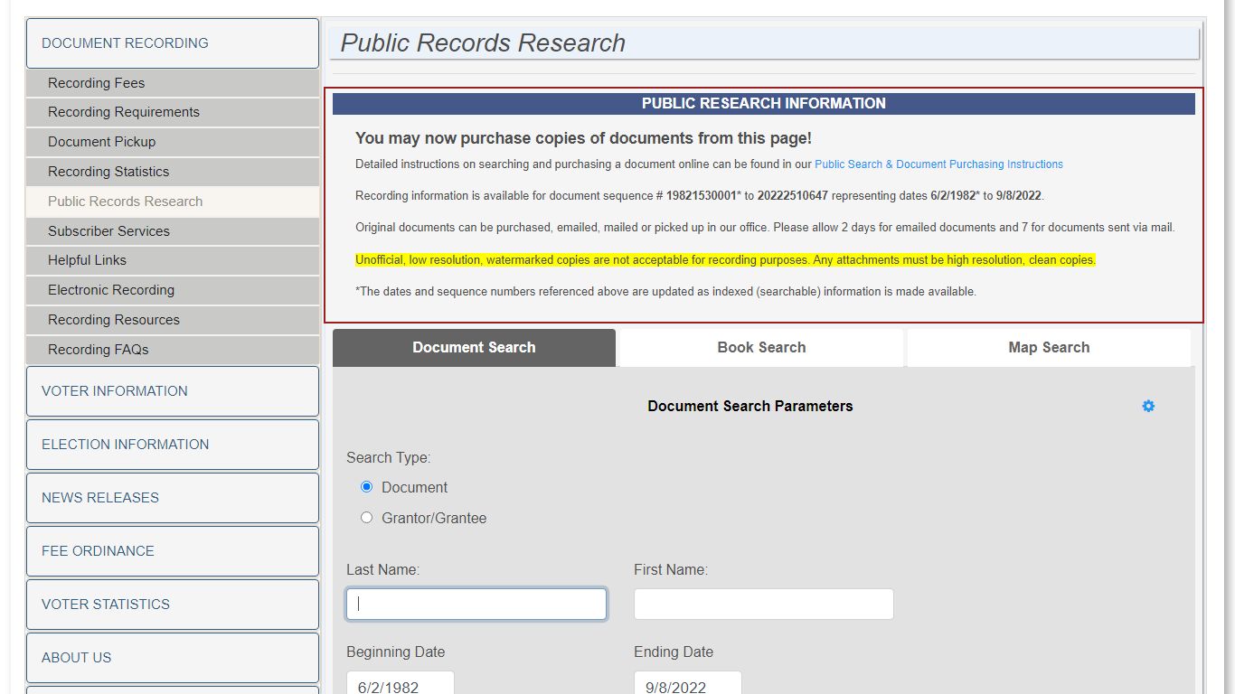 Public Records Research - Pima County